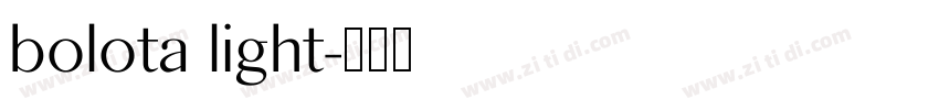 bolota light字体转换